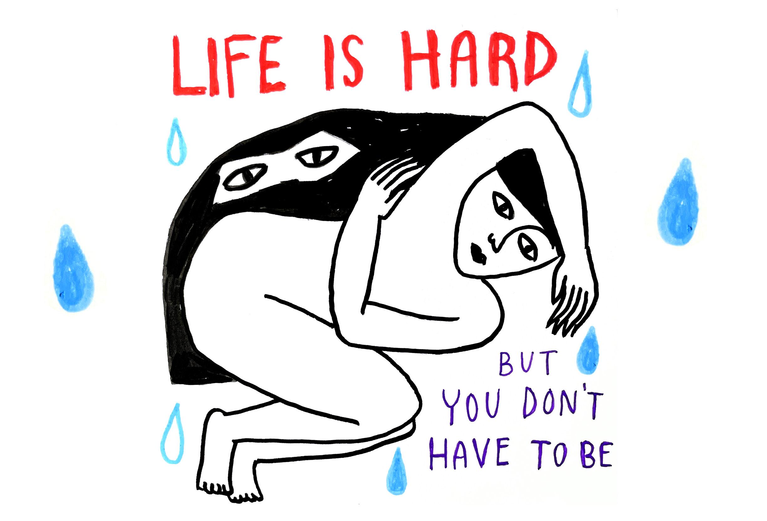 life is hard, self-care, self-compassion, struggle, hardship