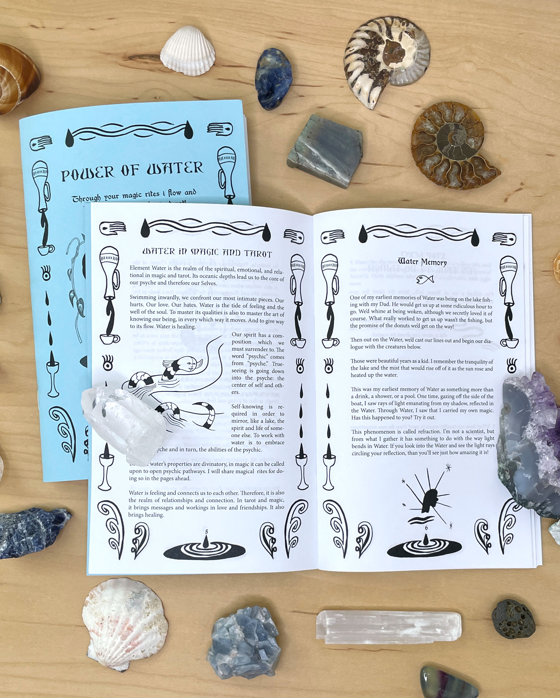 Water, Element Water, Suit of Cups, Zine, Zine Workbook, Tarot, Learn, Tarot Card Reading